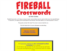 Tablet Screenshot of fireballcrosswords.com